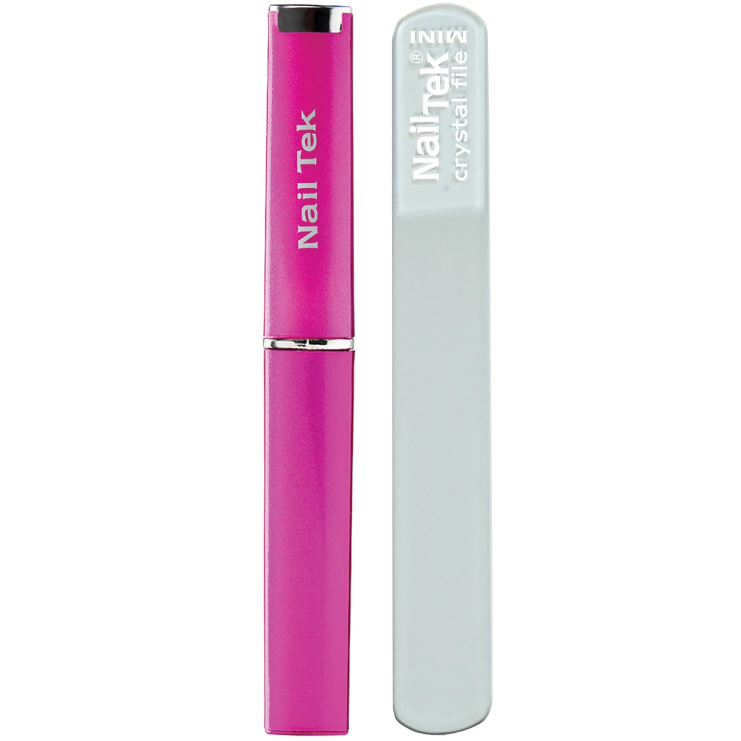 Nail Tek The Finisher Nail File – Double-Sided 240/400 Grit Files for Natural Nails, Acrylic & Gel, Manicure and Pedicure Kit Supplies, 6 Pack | Fine Grit, 7 Inch — Fuchsia / 3 Inch