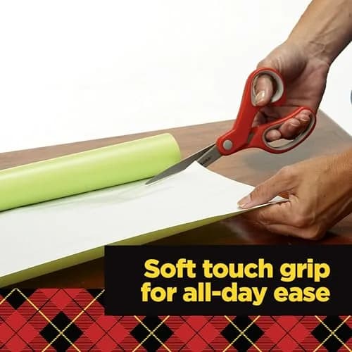 Scotch Multi-Purpose Scissors 8 Inches Red & Gray | Ambidextrous Comfort Grip thumbnail 6