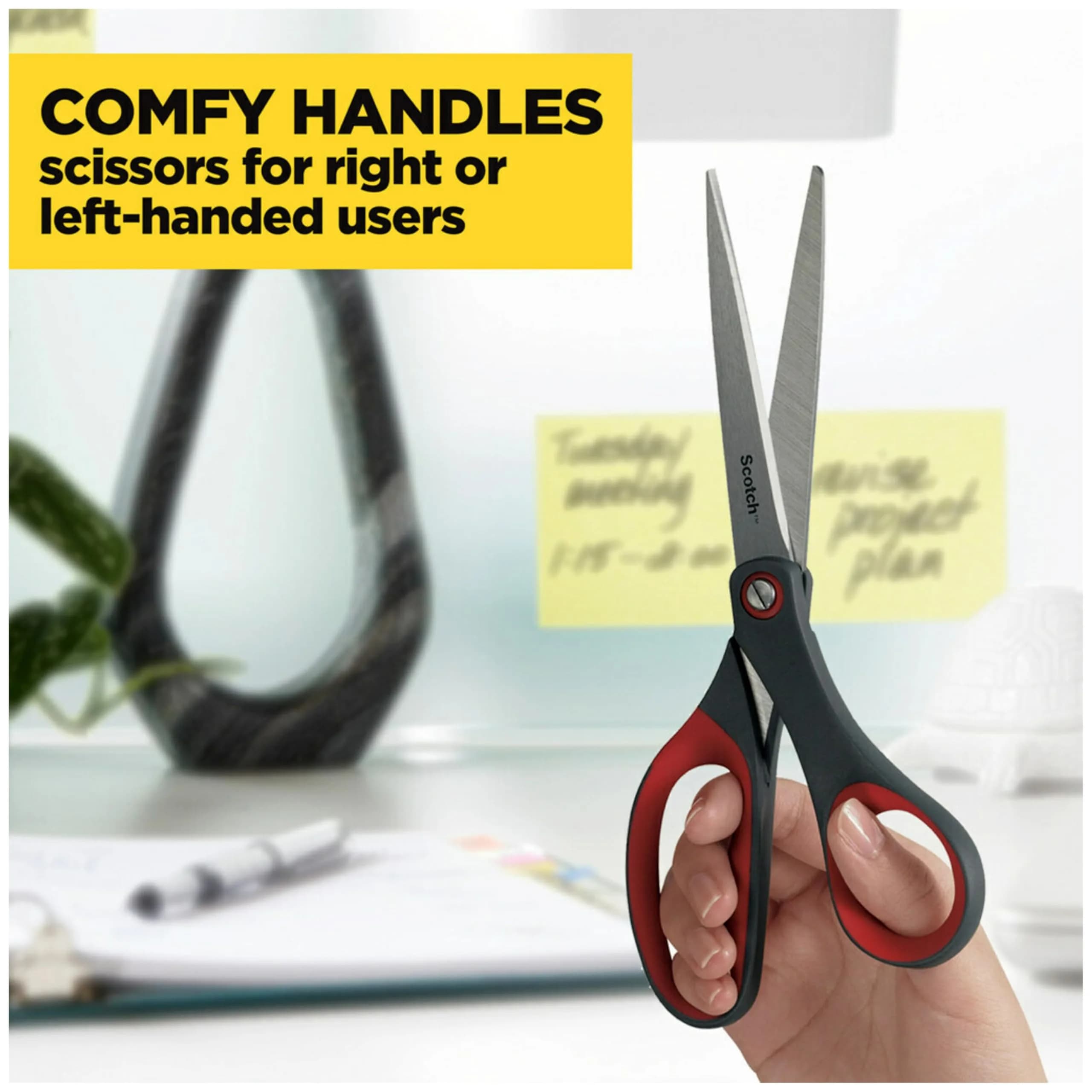 Scotch 8-Inch Precision Scissors | Ambidextrous Comfort Grip, Stainless Steel Blades - view 5