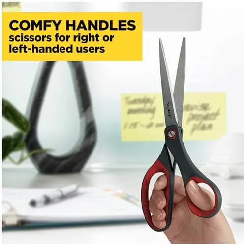 Scotch 8-Inch Precision Scissors | Ambidextrous Comfort Grip, Stainless Steel Blades thumbnail 5