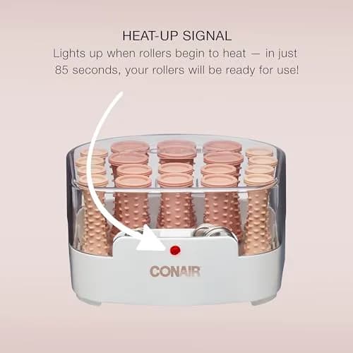 Conair Hair Rollers 20 Piece Set | Multi Size Curlers for All Hair Types with Compact Design thumbnail 6