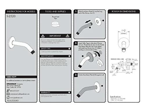 Speakman S-2520 Clean and Simple Shower Arm and Flange 5.5 inches | Polished Chrome Bathroom Fixture thumbnail 4