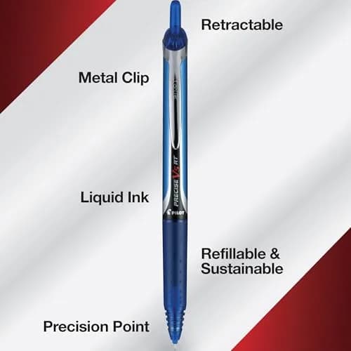 Pilot Precise V5 RT Rollerball Pens, Extra Fine Point 0.5mm, Black Ink, 2-Pack | USA Import thumbnail 4