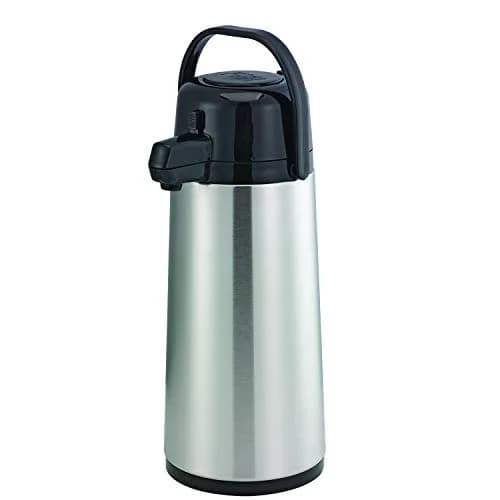 Service Ideas Eco-Air Airpot with Pump Lid, 64.2oz | Keeps beverages warm 6-8 hrs, Glass Vacuum Insulated thumbnail 1