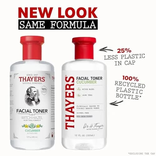 THAYERS Alcohol-Free Hydrating Cucumber Witch Hazel Facial Toner 355ml (12 Fl Oz) | Dermatologist Tested & Recommended thumbnail 2