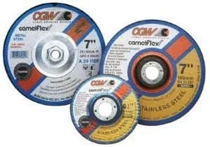 CGW Abrasives 4-1/2" Type 27 Depressed Center Wheel Aluminum Oxide 24 Grit | 11.4 cm (4.5") Diameter, 0.6 cm (1/4") Thickness thumbnail 1