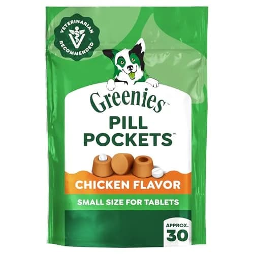 Greenies Pill Pockets Small Dog Treats, Chicken Flavor, 3.2 oz | Vet-Recommended Pill Concealer for Dogs thumbnail 1