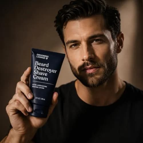 Grooming Lounge Beard Destroyer Shave Cream for Men, Rosemary & Aloe 148ml (5 Fl Oz) | Barber-Crafted Formula for Sensitive Skin thumbnail 6