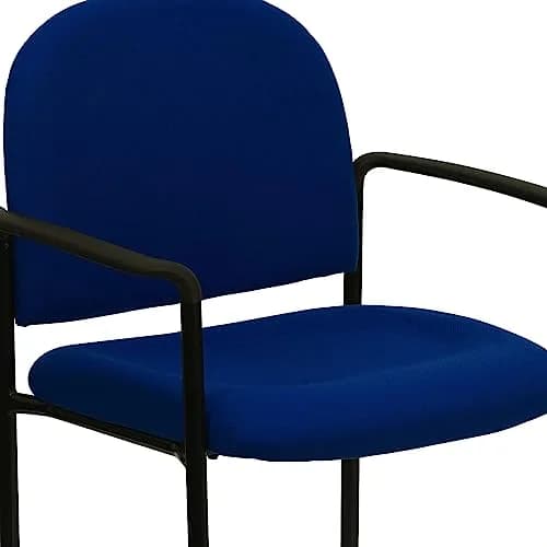 Flash Furniture Steel Stackable Reception Chair with Arms, Navy | Ergonomic, Heavy Duty Steel Frame, 5 Chairs Stackable thumbnail 6