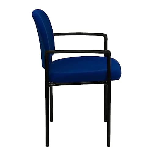 Flash Furniture Steel Stackable Reception Chair with Arms, Navy | Ergonomic, Heavy Duty Steel Frame, 5 Chairs Stackable thumbnail 7