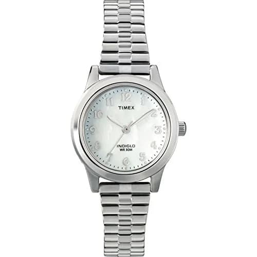 Timex Women's Essex Avenue Silver-Tone Stainless Steel Watch | Elegant 25mm Dial & Indiglo Light thumbnail 1