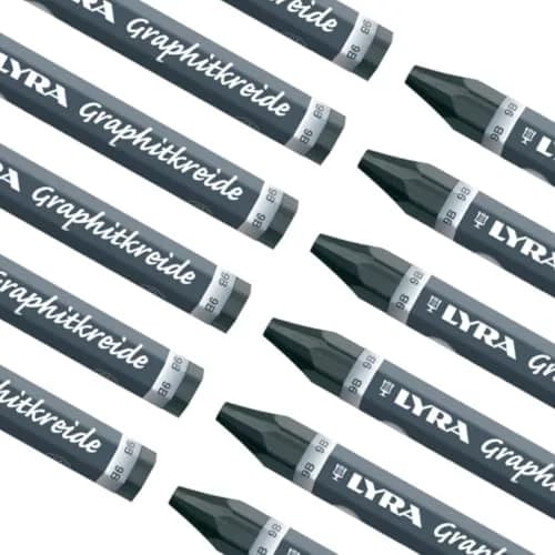 Lyra Graphite Crayons - 9B Graphite Stick Crayons, 13mm Diameter (Set of 12) | Professional Grade Drawing & Shading Sticks thumbnail 3