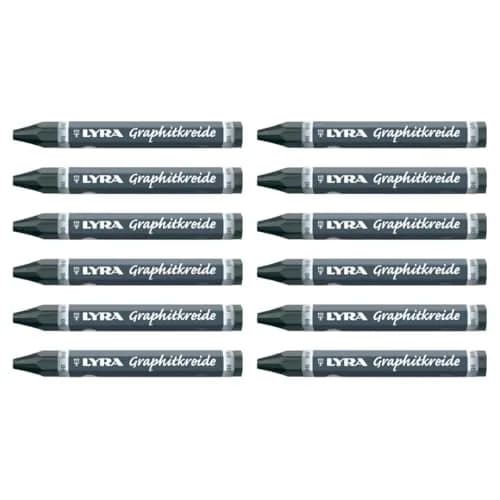 Lyra Graphite Crayons - 9B Graphite Stick Crayons, 13mm Diameter (Set of 12) | Professional Grade Drawing & Shading Sticks thumbnail 1