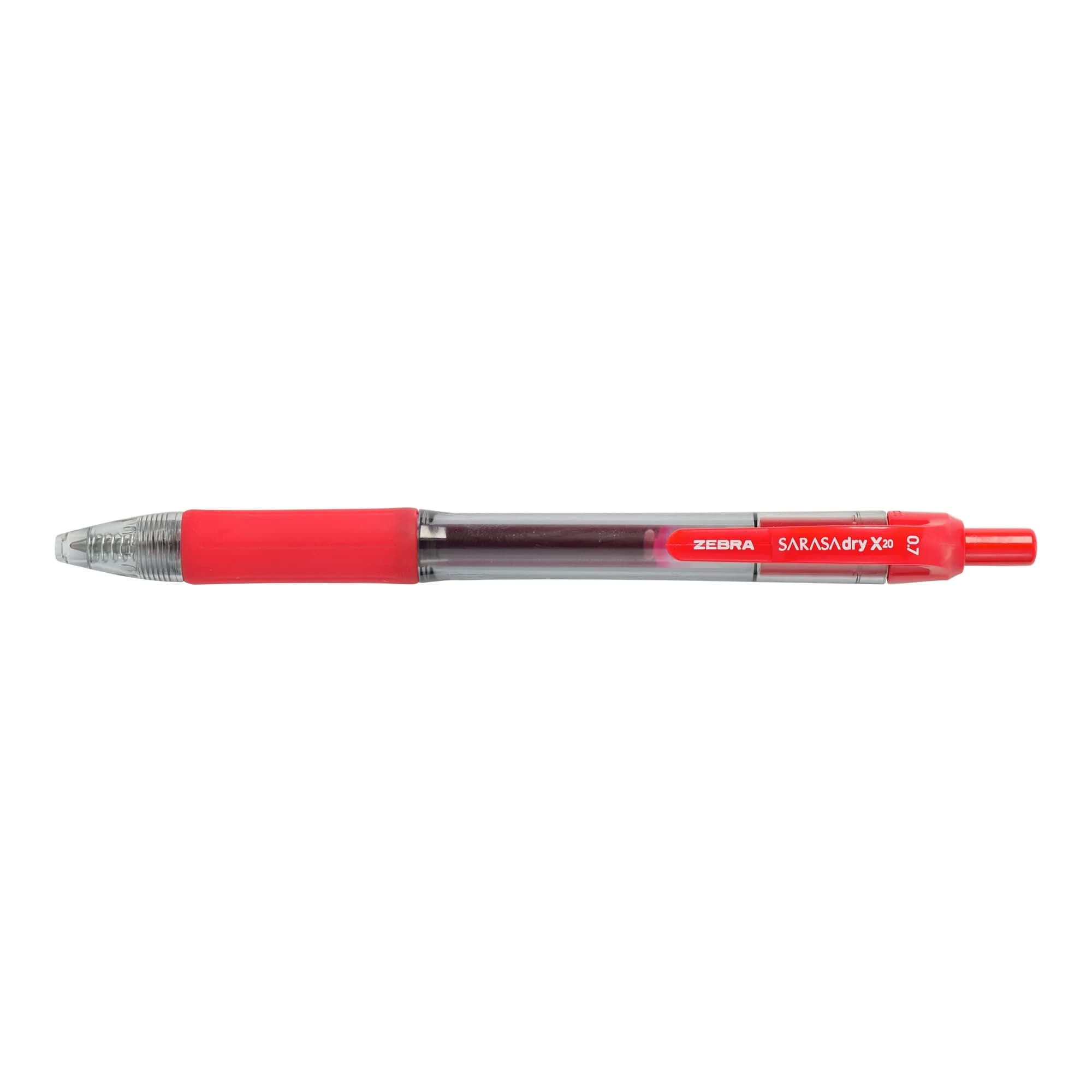 Zebra Pen SARASA Dry X20 Retractable Gel Pen, Red Ink, 0.7mm, 12-Pack | Smooth Writing Experience - view 2