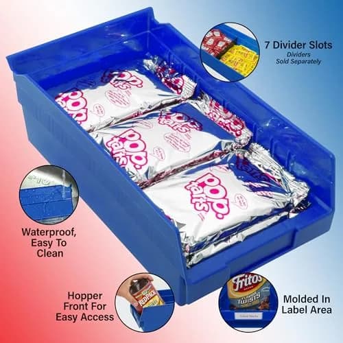 Akro-Mils Yellow Shelf Bins 12-Pack 16.9 L (0.6 cu ft) | Durable Industrial-Grade Plastic Storage Containers for Garage, Kitchen, and Closet Organization thumbnail 4