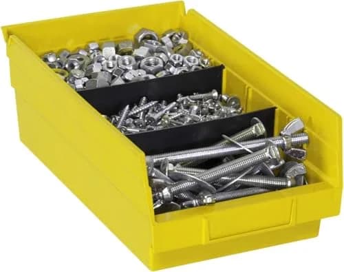 Akro-Mils Yellow Shelf Bins 12-Pack 16.9 L (0.6 cu ft) | Durable Industrial-Grade Plastic Storage Containers for Garage, Kitchen, and Closet Organization thumbnail 6