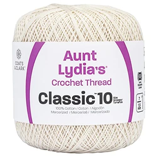 Red Heart Classic Crochet Thread Antique White 1200 Foot | Size 10 Bedspread Weight thumbnail 1