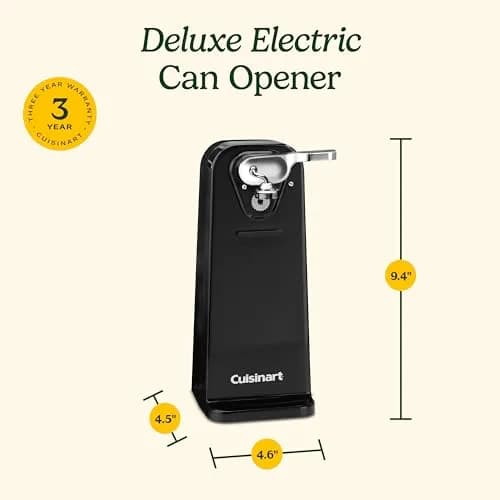 Cuisinart Electric Can Opener, One-Touch Operation, Nonslip Base, Black | 60W Automatic Kitchen Tool thumbnail 6