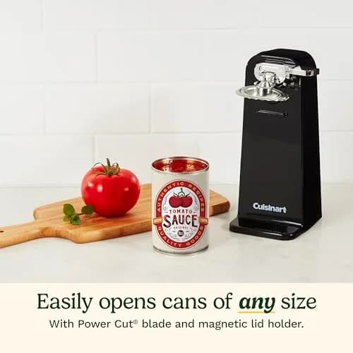 Cuisinart Electric Can Opener, One-Touch Operation, Nonslip Base, Black | 60W Automatic Kitchen Tool thumbnail 2