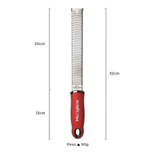 Microplane Classic Red Zester Grater 12 inch (30.5 cm) | Ultra-Sharp Stainless Steel Blades for Citrus Zesting & Cheese Grating thumbnail 4