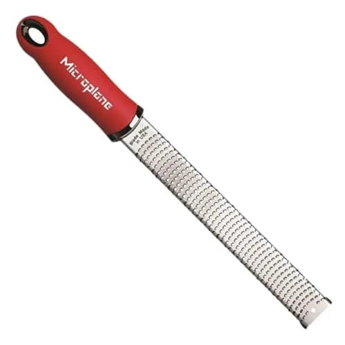 Microplane Classic Red Zester Grater 12 inch (30.5 cm) | Ultra-Sharp Stainless Steel Blades for Citrus Zesting & Cheese Grating thumbnail 1