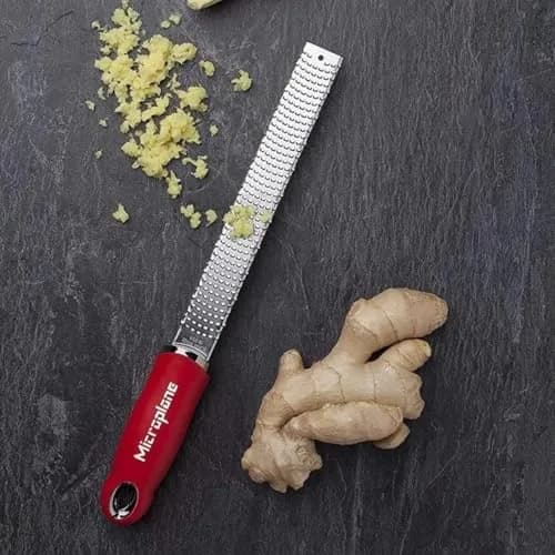Microplane Classic Red Zester Grater 12 inch (30.5 cm) | Ultra-Sharp Stainless Steel Blades for Citrus Zesting & Cheese Grating thumbnail 3