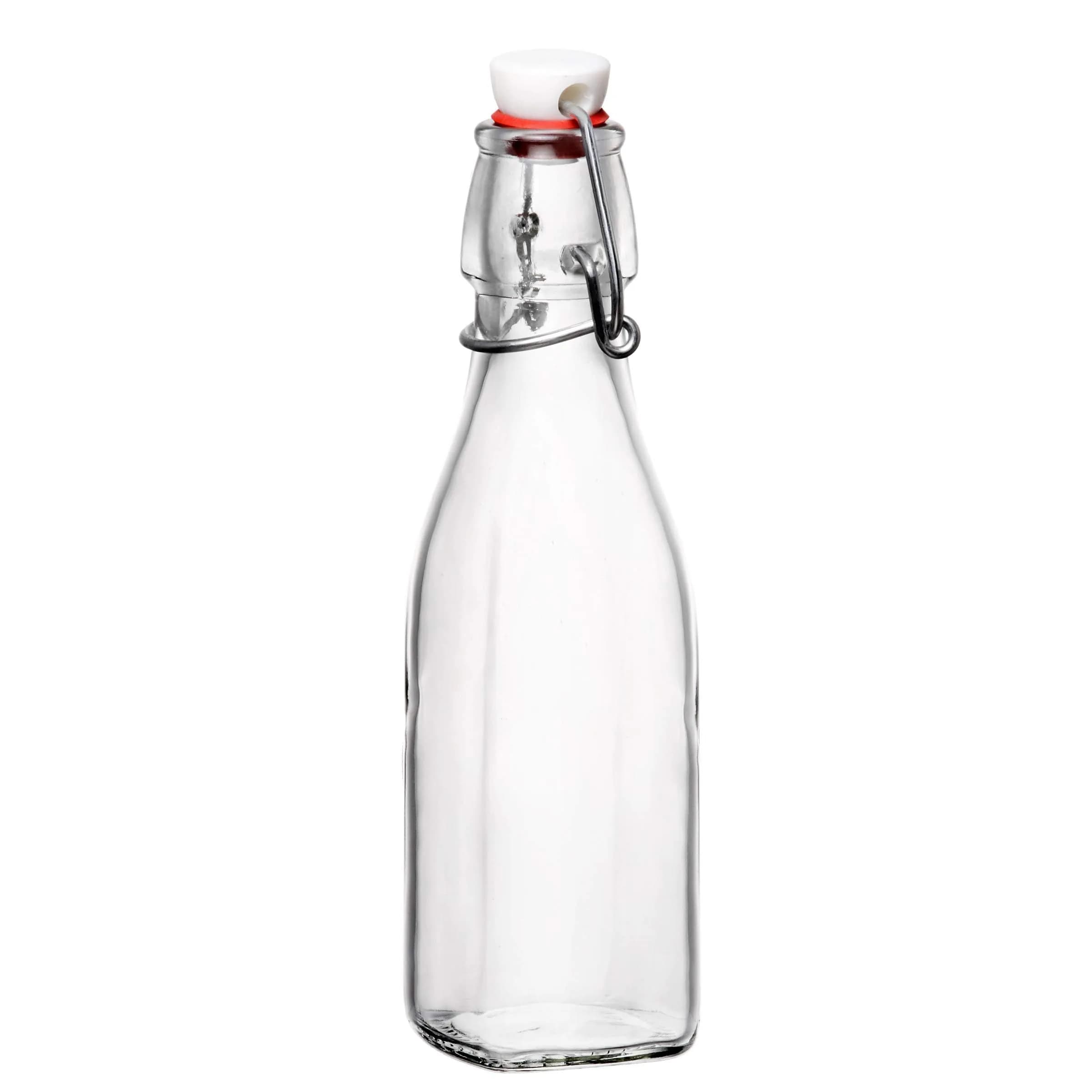 Bormioli Rocco Swing Bottle 8.5 oz | Airtight Leak-Proof Glass Bottle for Kitchen & Drinks — 8.5 Ounces