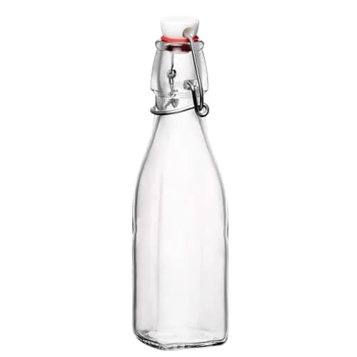 Bormioli Rocco Swing Bottle 8.5 oz | Airtight Leak-Proof Glass Bottle for Kitchen & Drinks thumbnail 1