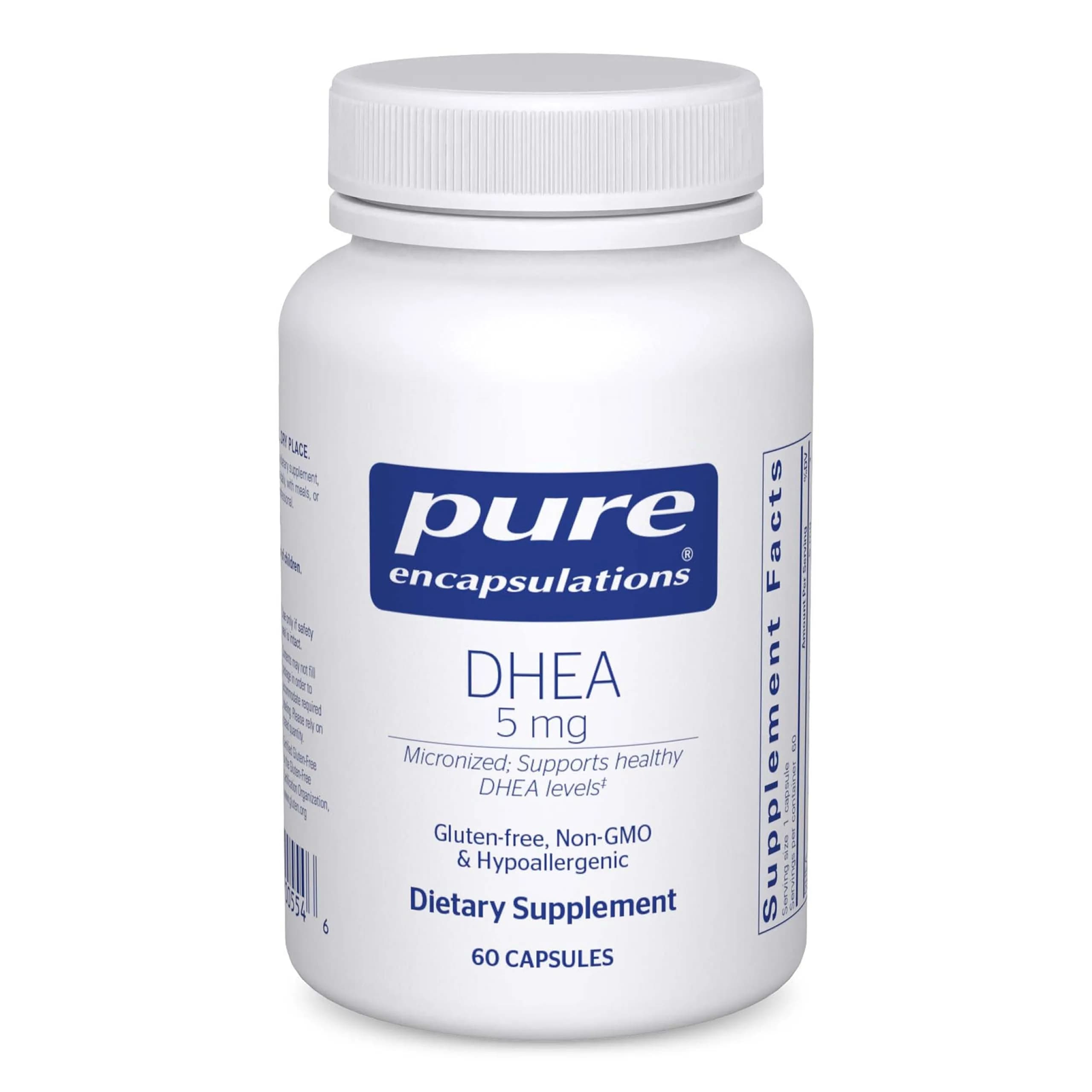 Pure Encapsulations DHEA 5 mg | Nutritional Supplement for Hormone & Immune Support | 60 Capsules — Capsule