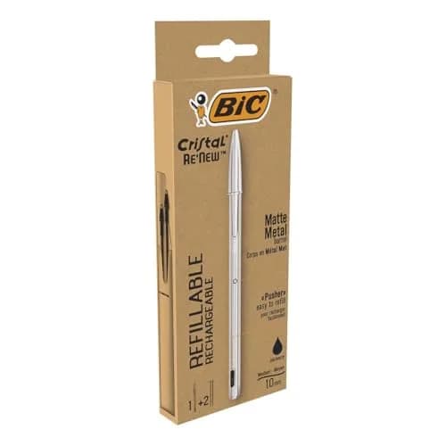 BIC Cristal ReNew Re-Fillable Pen & 2 Refills | Smooth, Refillable, 1.0mm Point thumbnail 8