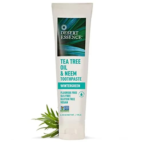 Desert Essence Tea Tree Oil & Neem Toothpaste 6pk | Natural Deep Clean & Fresh Breath (6.25 oz each) thumbnail 2