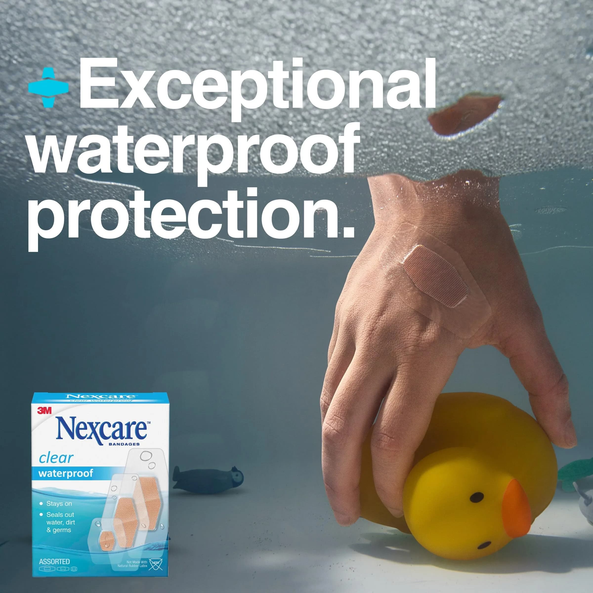 Nexcare Waterproof Clear Bandages Assorted Sizes | 3 Packs, 150 Count - view 9