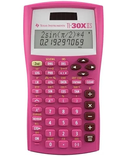 Texas Instruments TI-30X IIS Scientific Calculator, Pink | 2-Line Display, Statistics & Advanced Functions thumbnail 1
