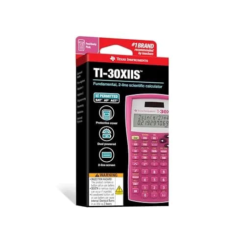 Texas Instruments TI-30X IIS Scientific Calculator, Pink | 2-Line Display, Statistics & Advanced Functions thumbnail 6