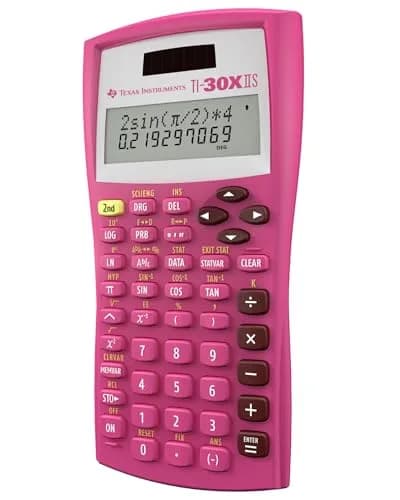 Texas Instruments TI-30X IIS Scientific Calculator, Pink | 2-Line Display, Statistics & Advanced Functions thumbnail 7