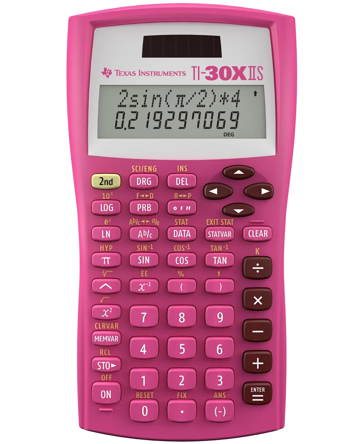 Texas Instruments TI-30X IIS Scientific Calculator, Pink | 2-Line Display, Statistics & Advanced Functions - main product image