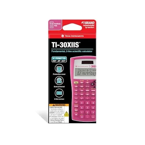 Texas Instruments TI-30X IIS Scientific Calculator, Pink | 2-Line Display, Statistics & Advanced Functions thumbnail 2
