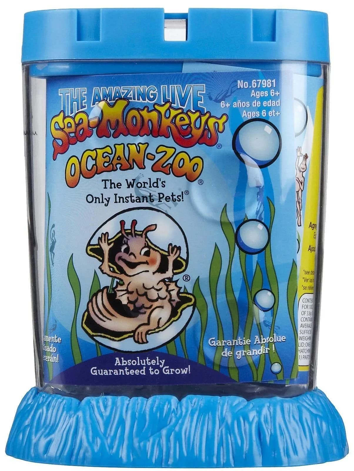 Schylling Sea Monkeys Ocean Zoo - Colors May Vary | Live Aqua-Pets Aquarium Kit for Kids & Education