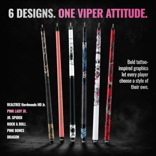 Viper Junior Pink Lady Pool Cue 48" (122cm) | 16 Oz (454g) Two-Piece Maple Hardwood thumbnail 6