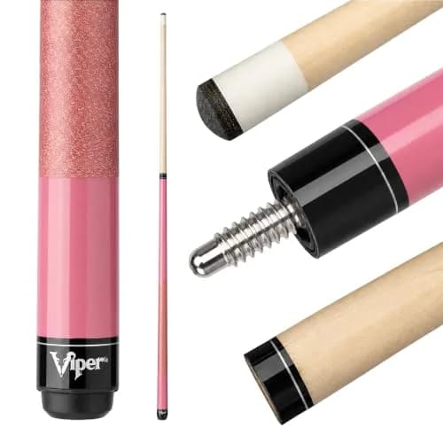 Viper Junior Pink Lady Pool Cue 48" (122cm) | 16 Oz (454g) Two-Piece Maple Hardwood thumbnail 1