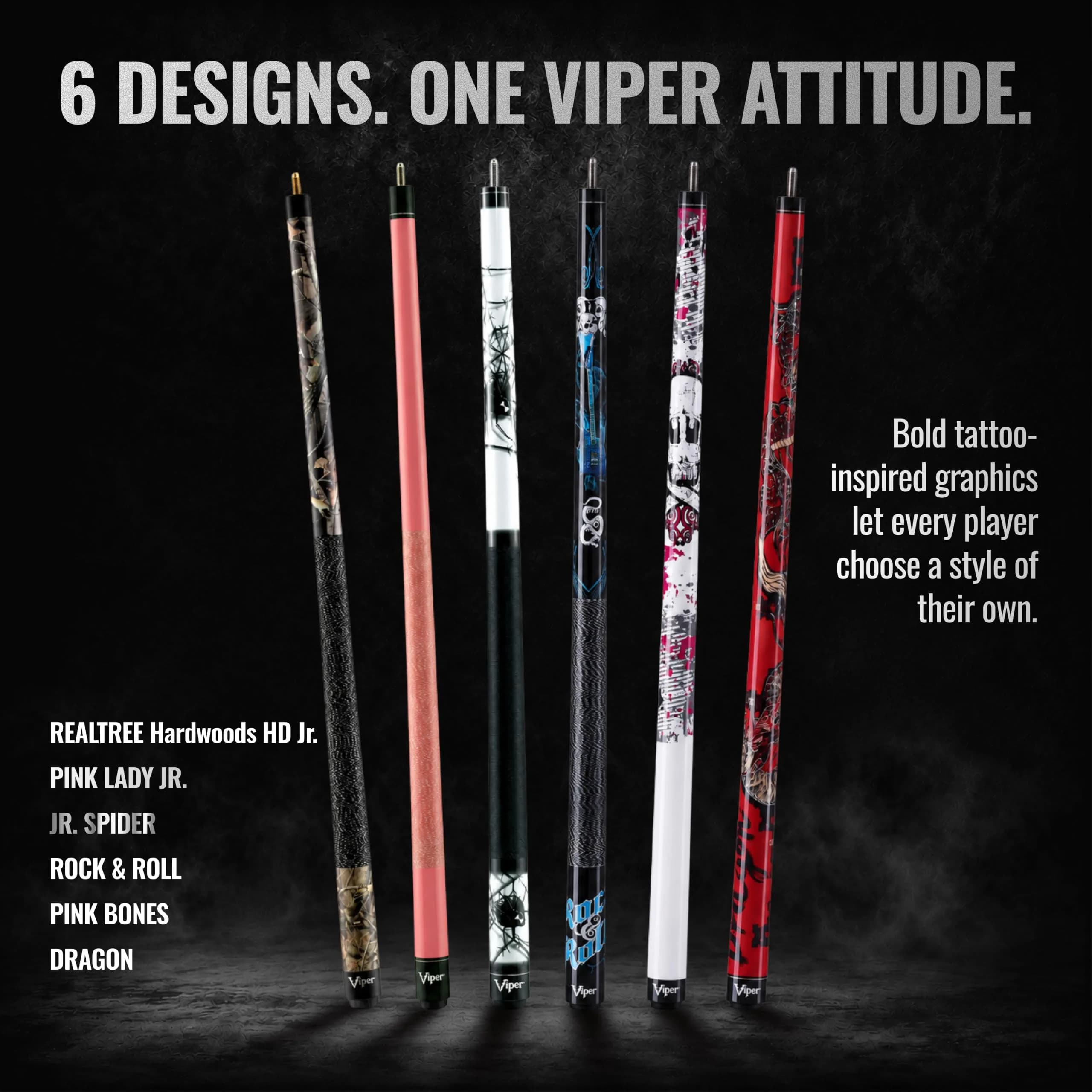 Viper Junior 48" Spider Pool Cue Stick | 16 Oz (454g) Canadian Maple Wood - view 6