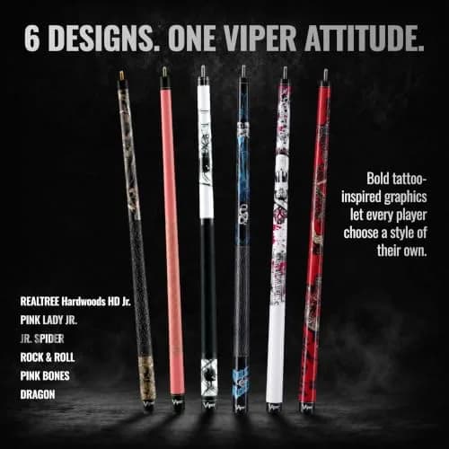 Viper Junior 48" Spider Pool Cue Stick | 16 Oz (454g) Canadian Maple Wood thumbnail 6