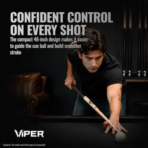 Viper Junior 48" Spider Pool Cue Stick | 16 Oz (454g) Canadian Maple Wood thumbnail 8