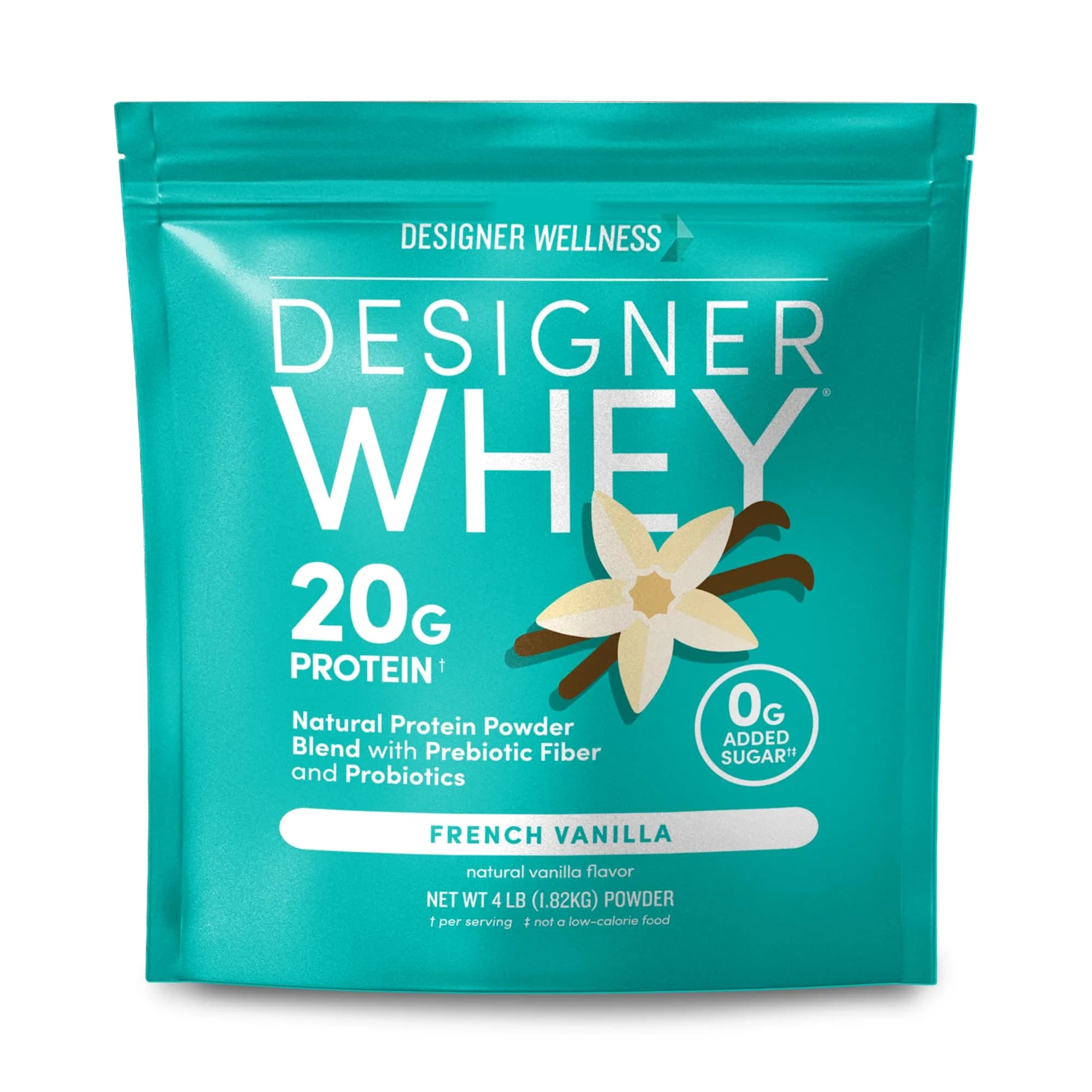Designer Wellness Vanilla 4 lb Protein Powder | Supports Lean Muscle & Recovery — 4 Pound
