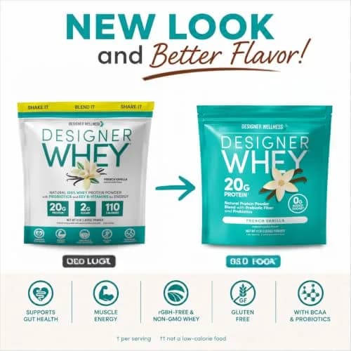 Designer Wellness Vanilla 4 lb Protein Powder | Supports Lean Muscle & Recovery thumbnail 2