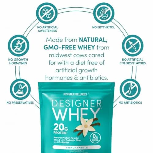 Designer Wellness Vanilla 4 lb Protein Powder | Supports Lean Muscle & Recovery thumbnail 4