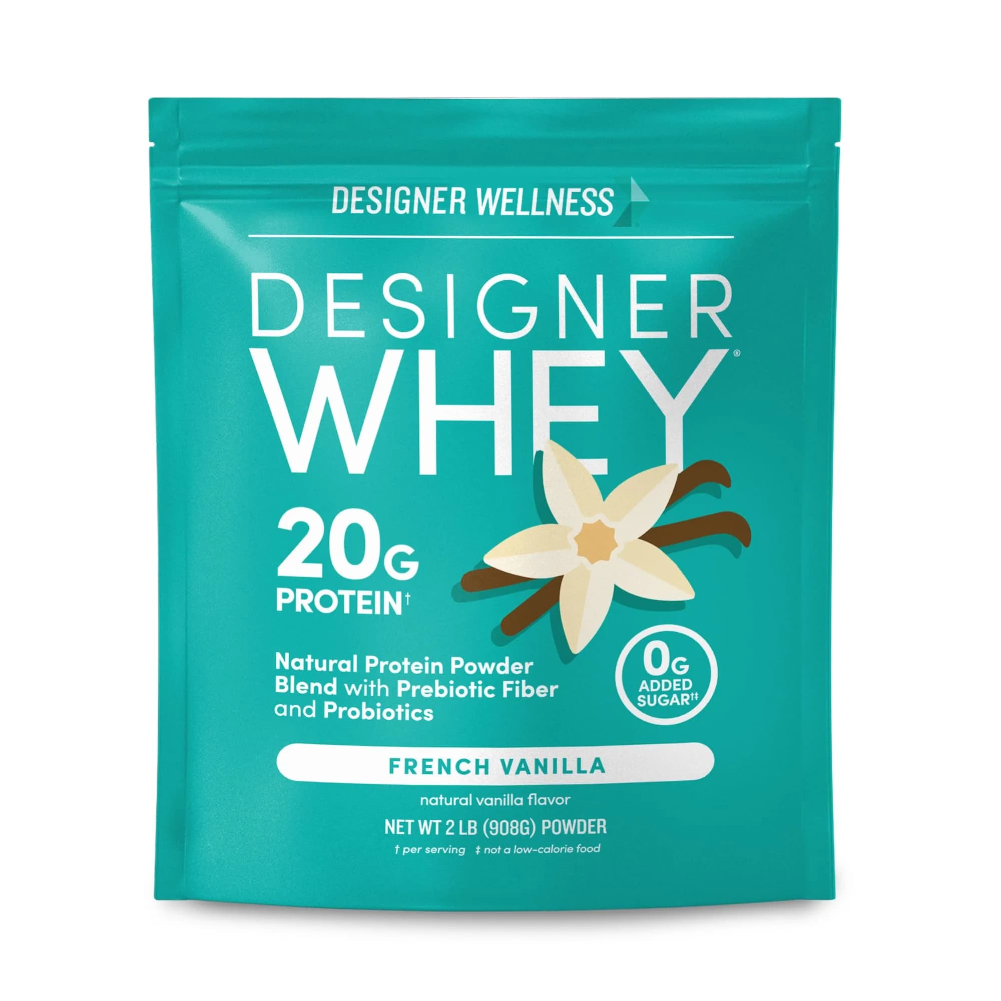 Designer Wellness Vanilla 2 lb Protein Powder | Supports Lean Muscle & Recovery — French Vanilla