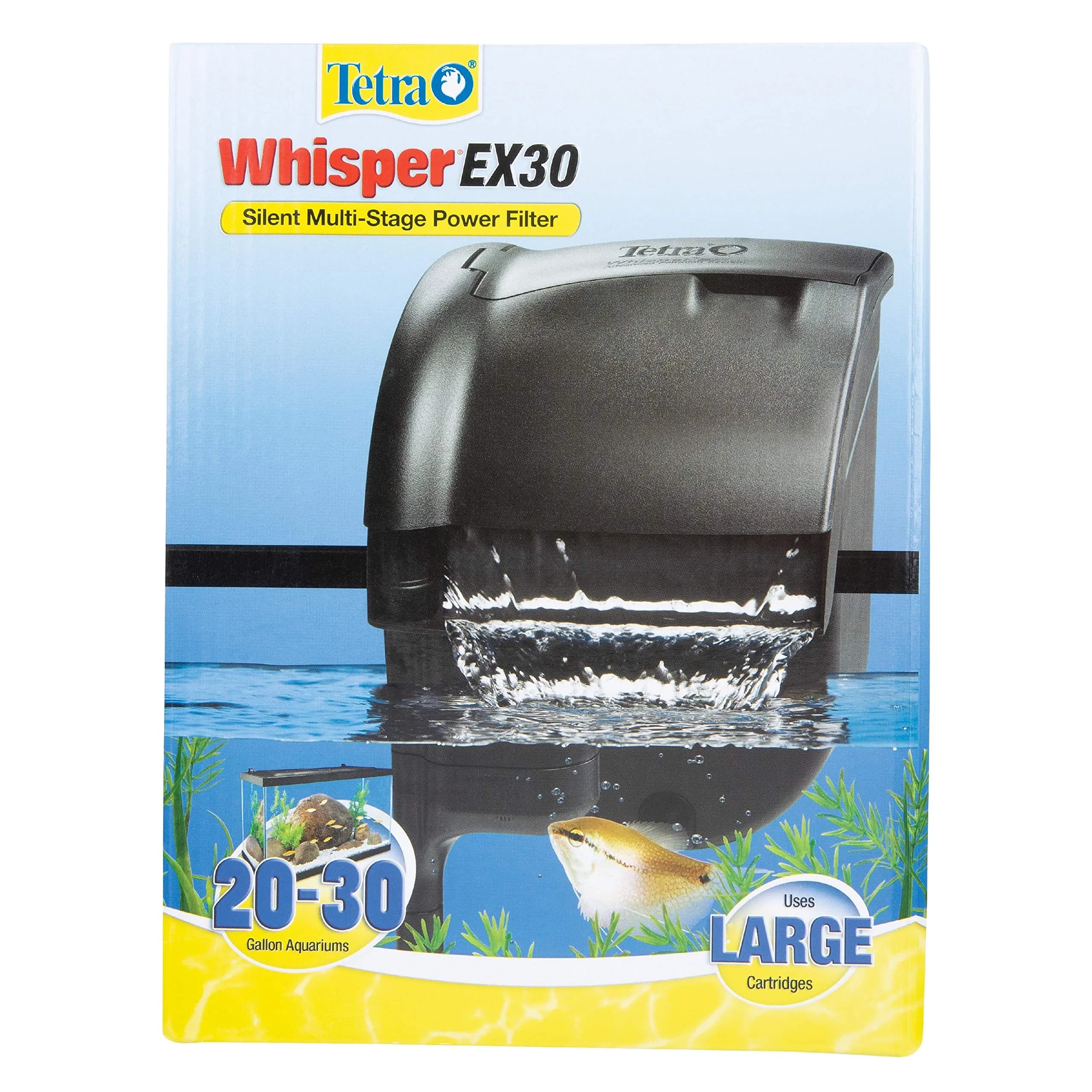 Tetra Whisper EX 30 Aquarium Filter | Silent, Multi-Stage Filtration for 20-30 Gallon Aquariums