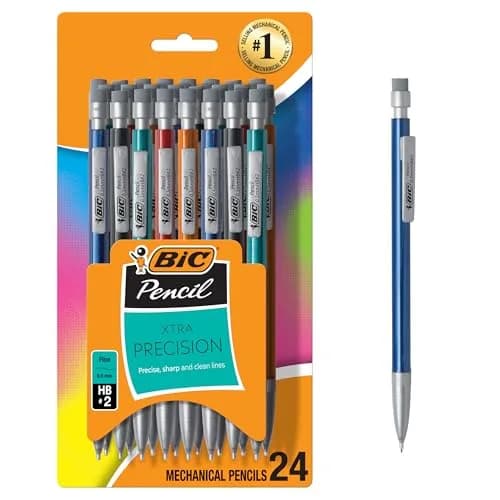 BIC Xtra-Precision Mechanical Pencils, Fine Point 0.5mm, 24-Count Pack | Smooth Ink Flow for Students thumbnail 1