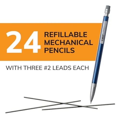 BIC Xtra-Precision Mechanical Pencils, Fine Point 0.5mm, 24-Count Pack | Smooth Ink Flow for Students thumbnail 2